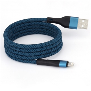 Magnetisk foldbar USB-opladningskabel til iPhone - Blå